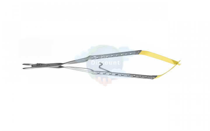 Иглодержатель с режущими кромками, Castroviejo Standard TC, прямой, 15,7 см