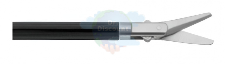 Ножницы Metzenbaum 12 мм, слегка изогнутые, 2 подвиж. бранши, 5 мм, 33 см, с кремальерой