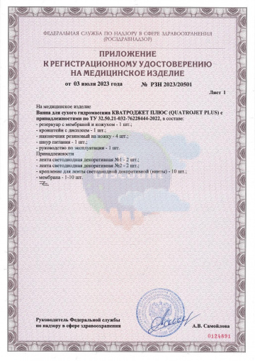 Ванна для сухого гидромассажа "Кватроджет Плюс"
