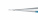 Микроножницы с байонетной ручкой 1 типа, тупым кончиком, плоским лезвием 13,3 мм, прямые, общ. длина 18,5 см, рабочая длина 8 см